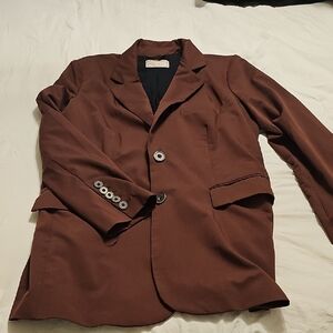 We The Free Chocolate Brown Blazer